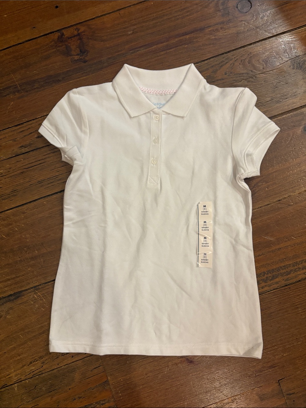 Girls White Polo Shirt - Classic Short Sleeve School Uniform Top